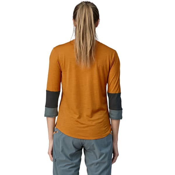 Maillot VTT PATAGONIA W'S MERINO BLEND 3/4 SLEEVE BIKE JERSEY GOLDEN CARAMEL GOLDEN CARAMEL