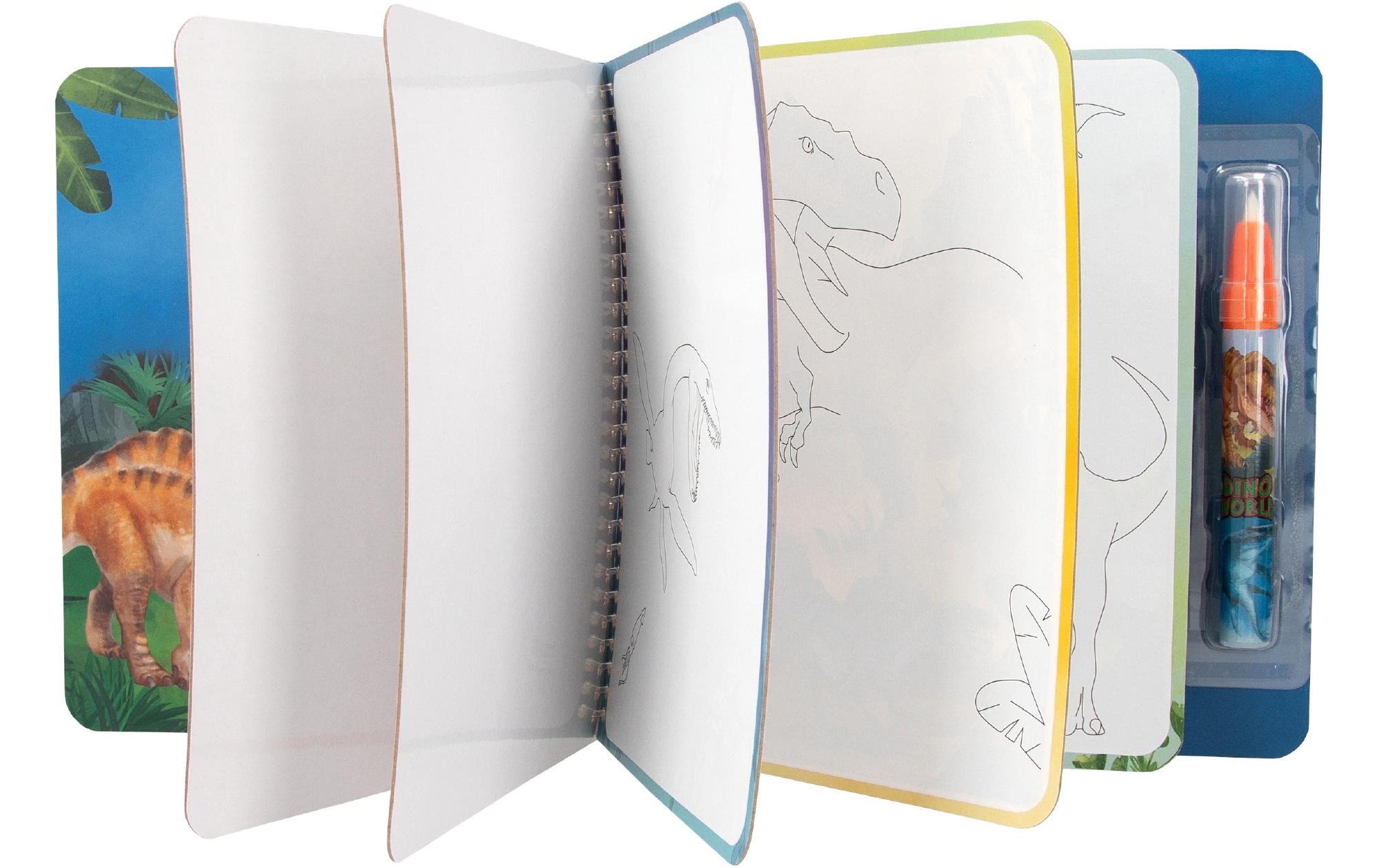 Malbuch Aqua Magic Dino 5 SeitenMalbuch mit Wasser-Stift für Kinder