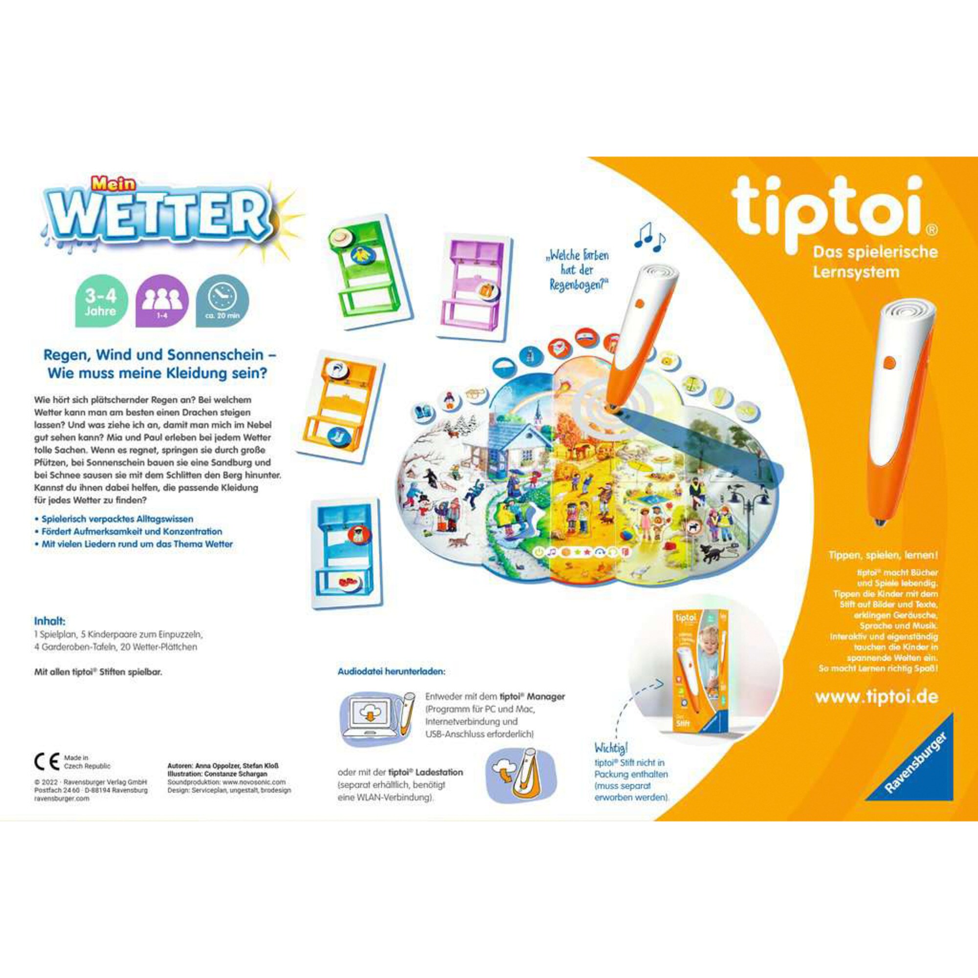 Ravensburger Brettspiel tiptoi Mein Wetter
