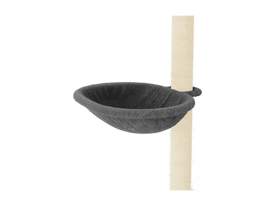 Arbre à chat avec griffoirs en sisal gris foncé 95 cm