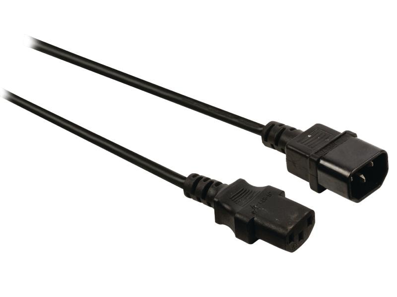 Diggelmann Gerätekabel 1.5 m C13 - C14 Schwarz 230 V Kaltgerätestecker, angespritzt
