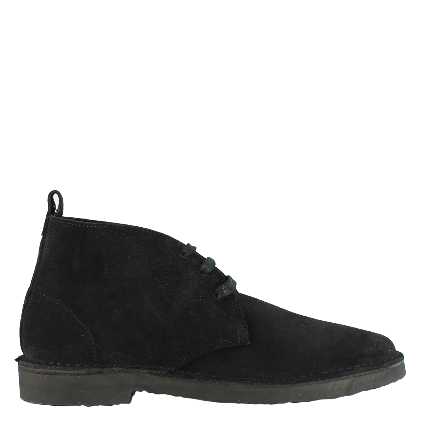 MAXIME - Boots à lacets en cuir velours | Noir