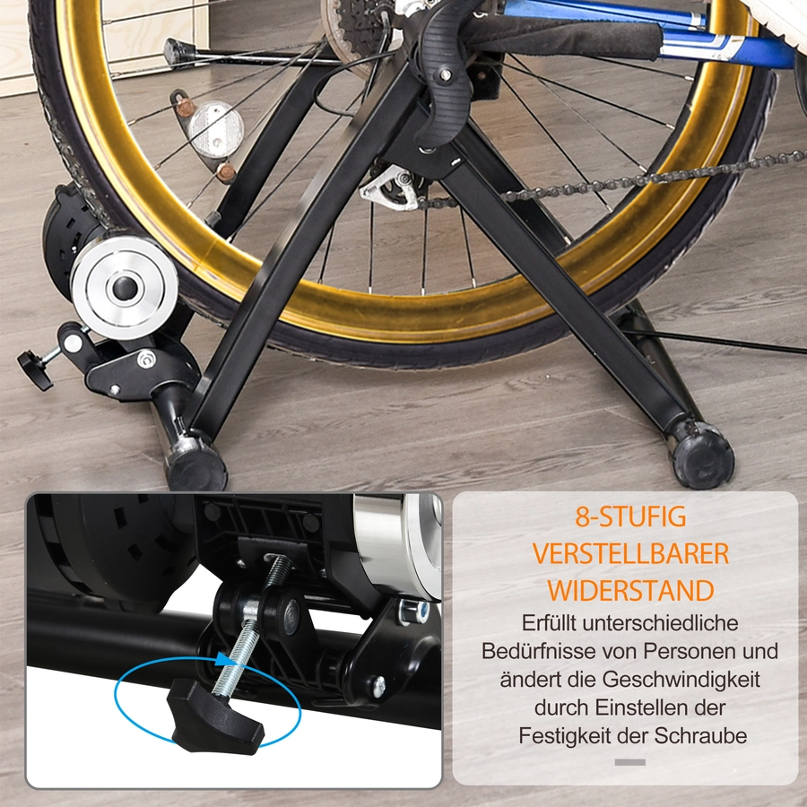 HOMCOM Rollentrainer klappbar schwarz