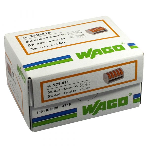Wago 40 Ligadores Rapid 5 Cond. Flex 08-2.5