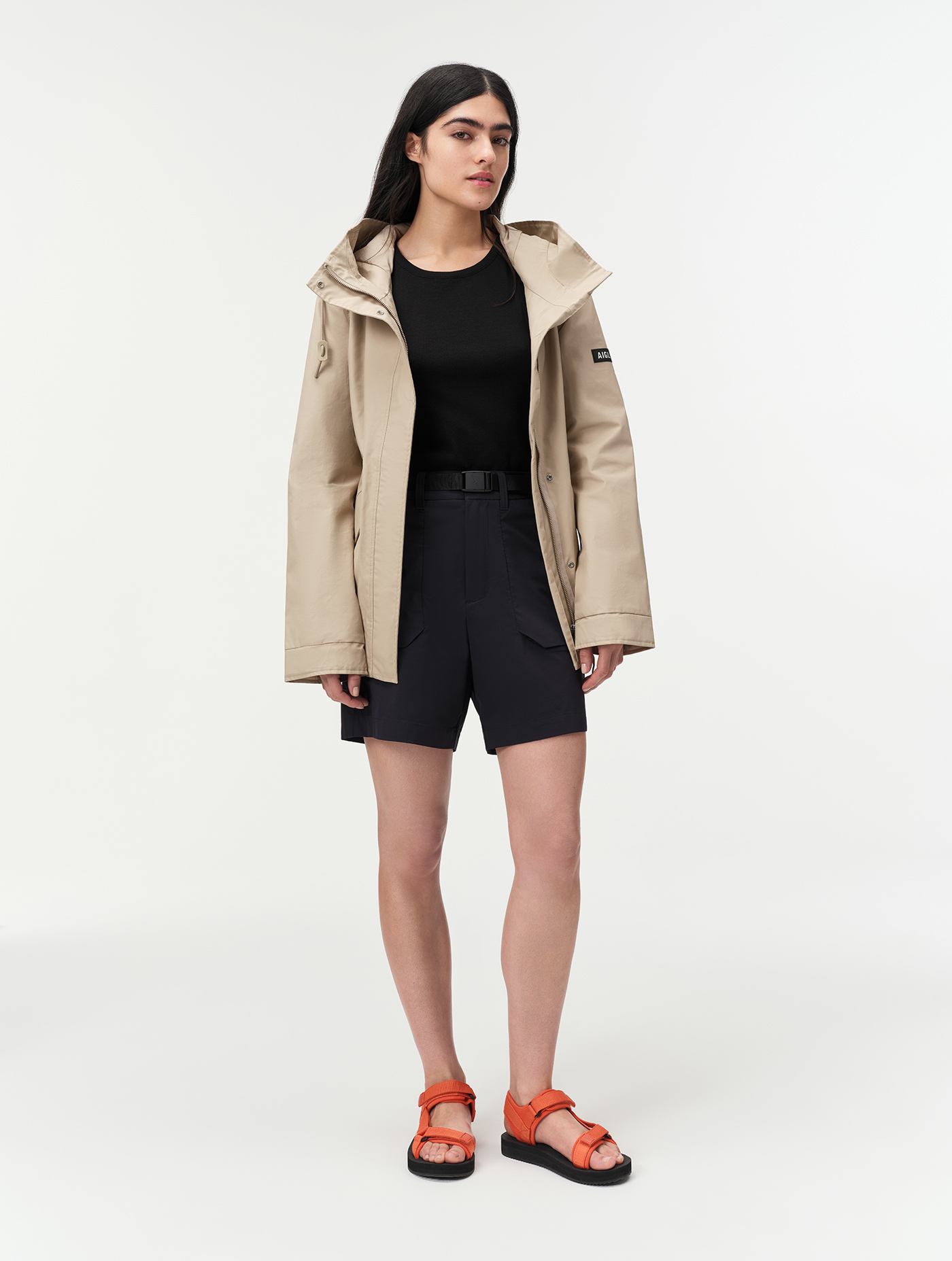 Parka MTD  mi longue à capuche BEIGE