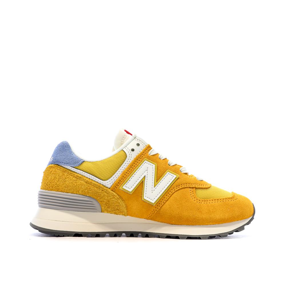 New Balance ML574 Baskets Jaune Moutarde Femme New Balance