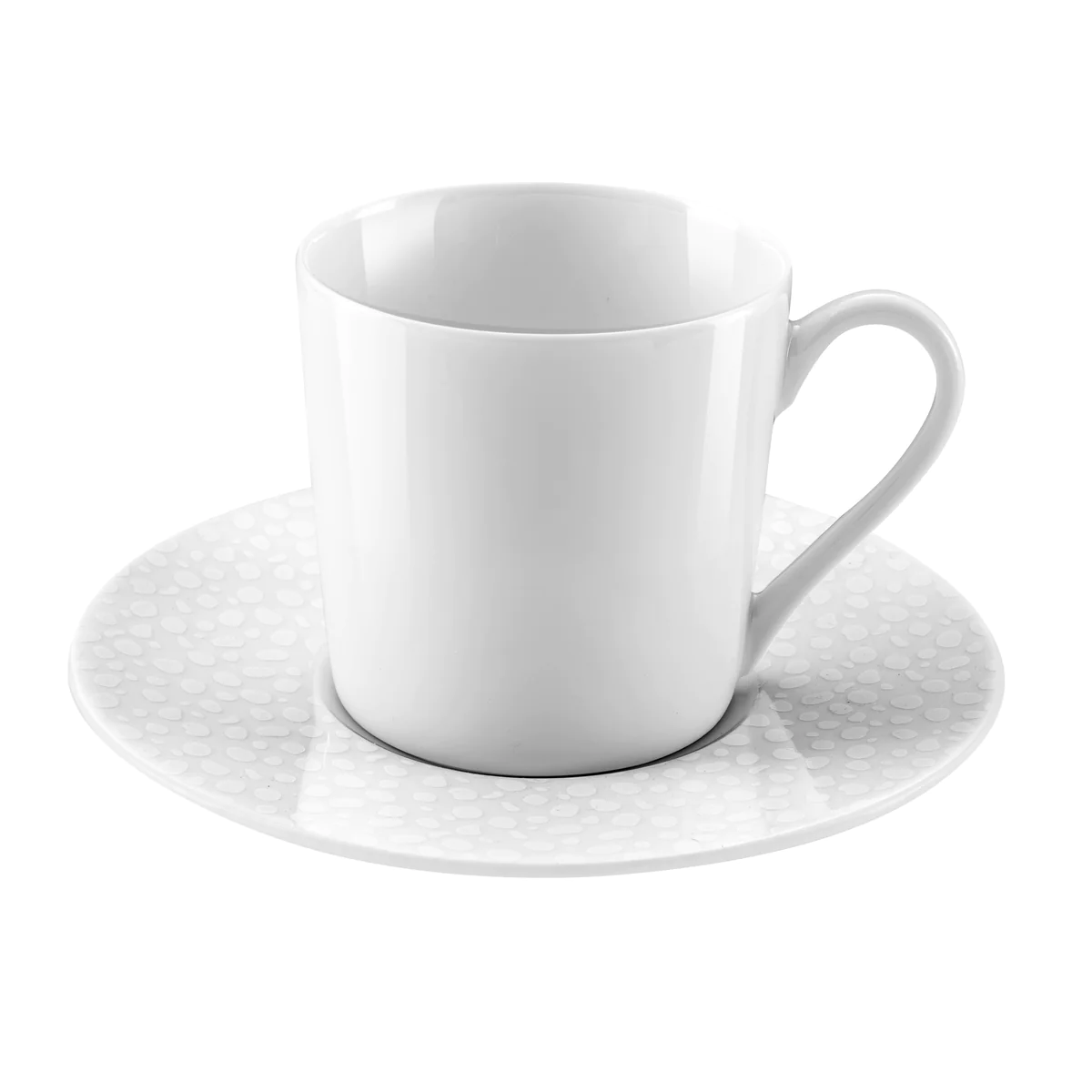 Baghera Blanc - Tasse et soucoupe café 12 cl (lot de 6) Médard de Nobl