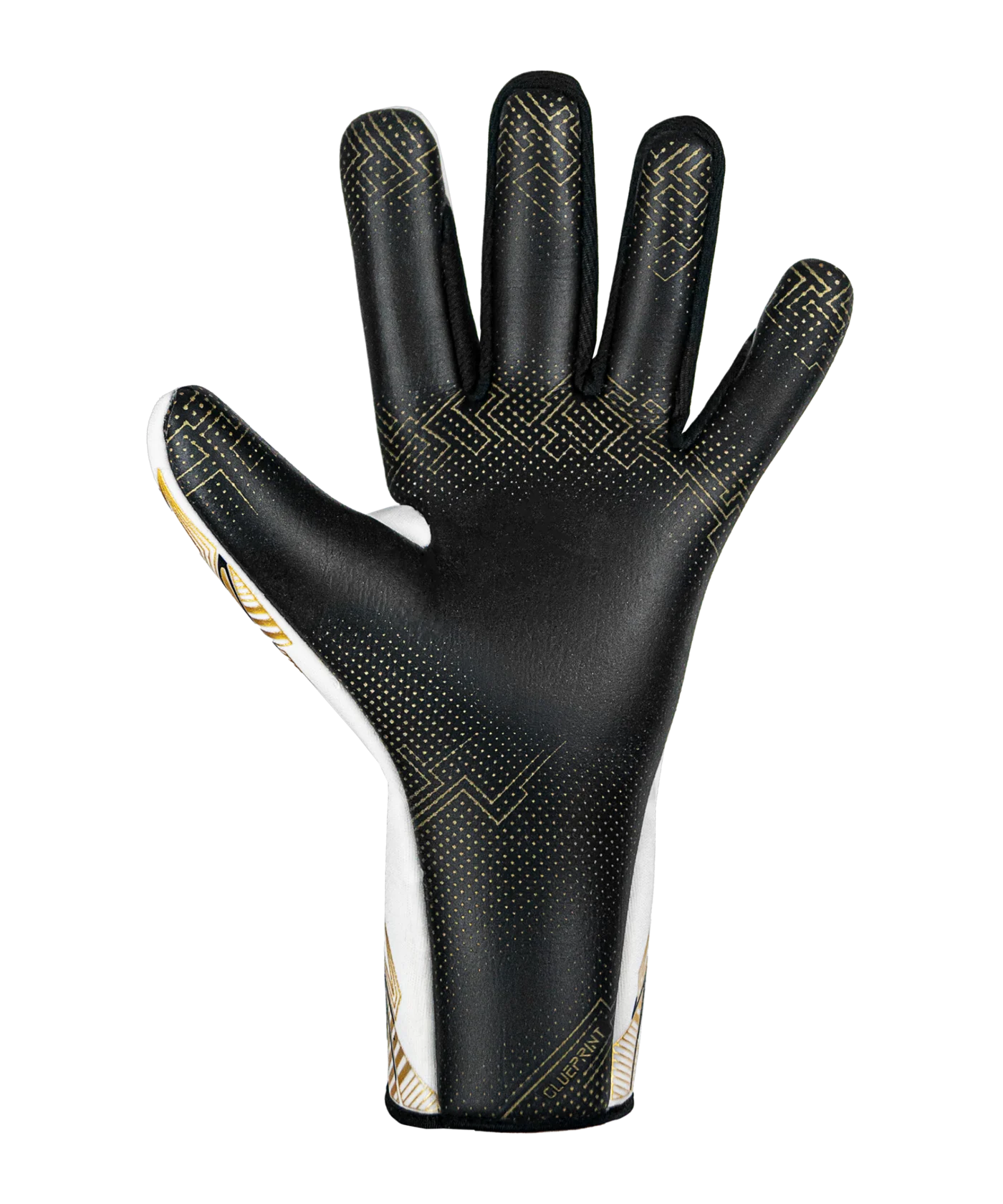 Reusch Pure Contact Gold X GluePrint Strapless TW-Handschuhe Weiss Gold Schwarz F1131