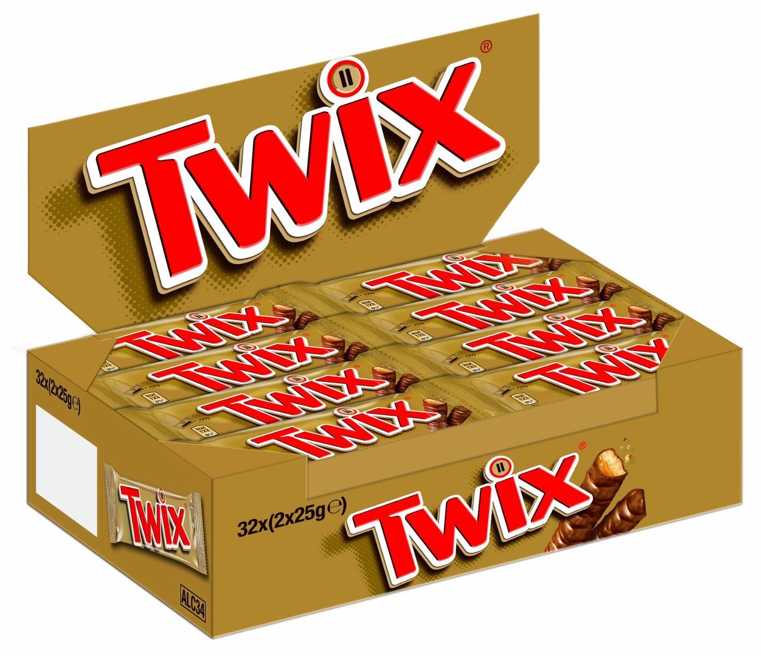 Twix Doppelriegel 32x50g=1600g MHD:18.5.25