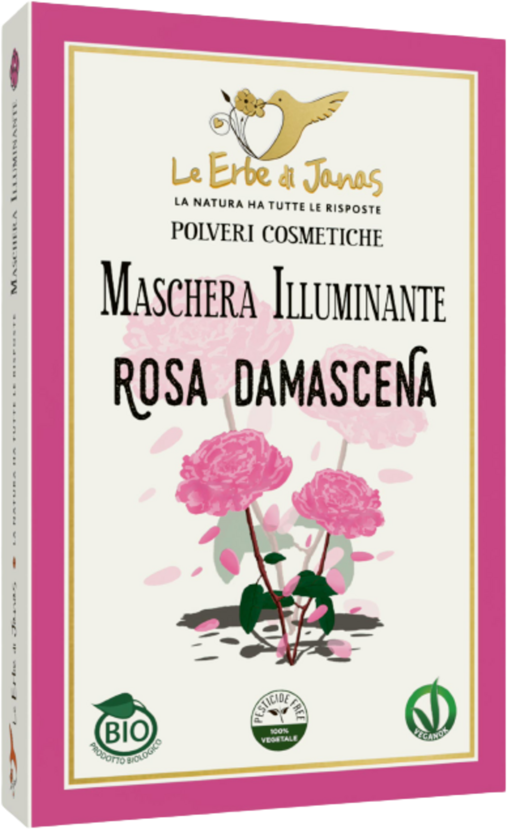 Le Erbe di Janas  Aufhellende Gesichtsmaske Damaszener Rose, 100 g