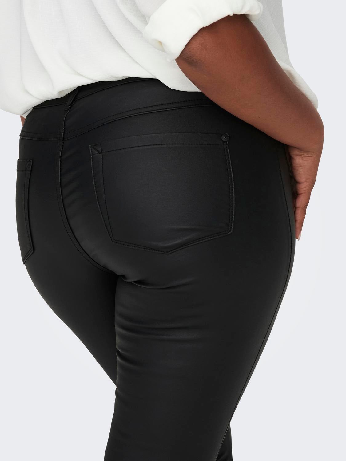 CARPUNK Mittlere Taille Skinny Fit Jeans Black