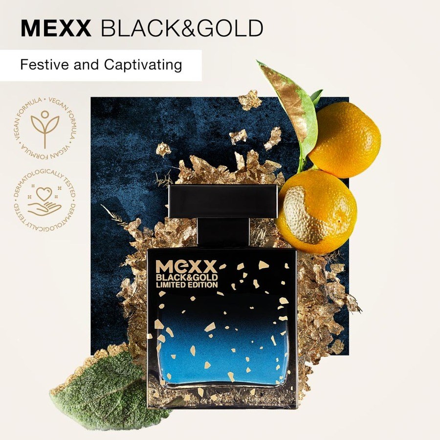 Mexx Black & Gold For Men Eau De Toilette Limited Edition 50ml