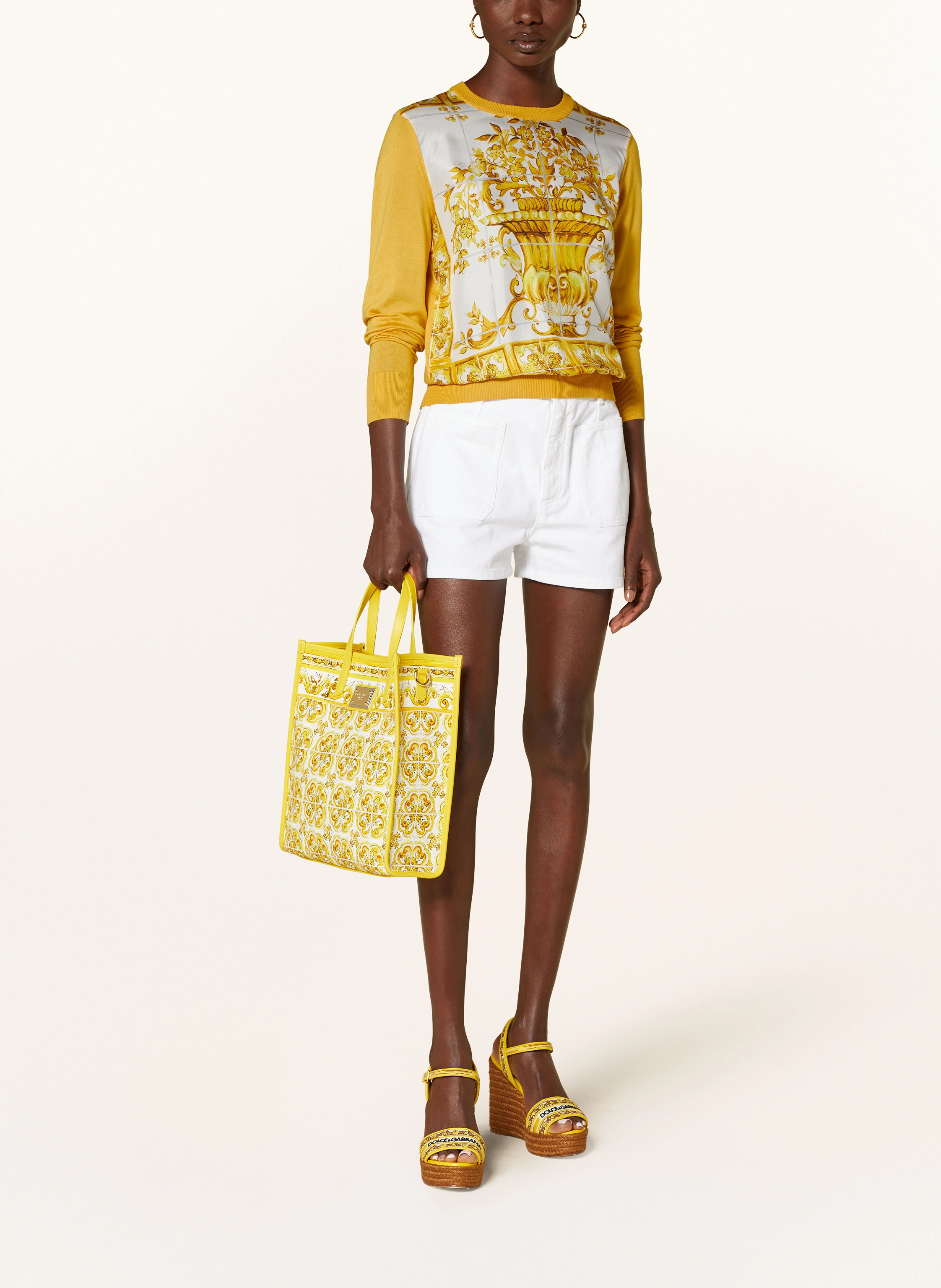 DOLCE & GABBANA Pullover im Materialmix