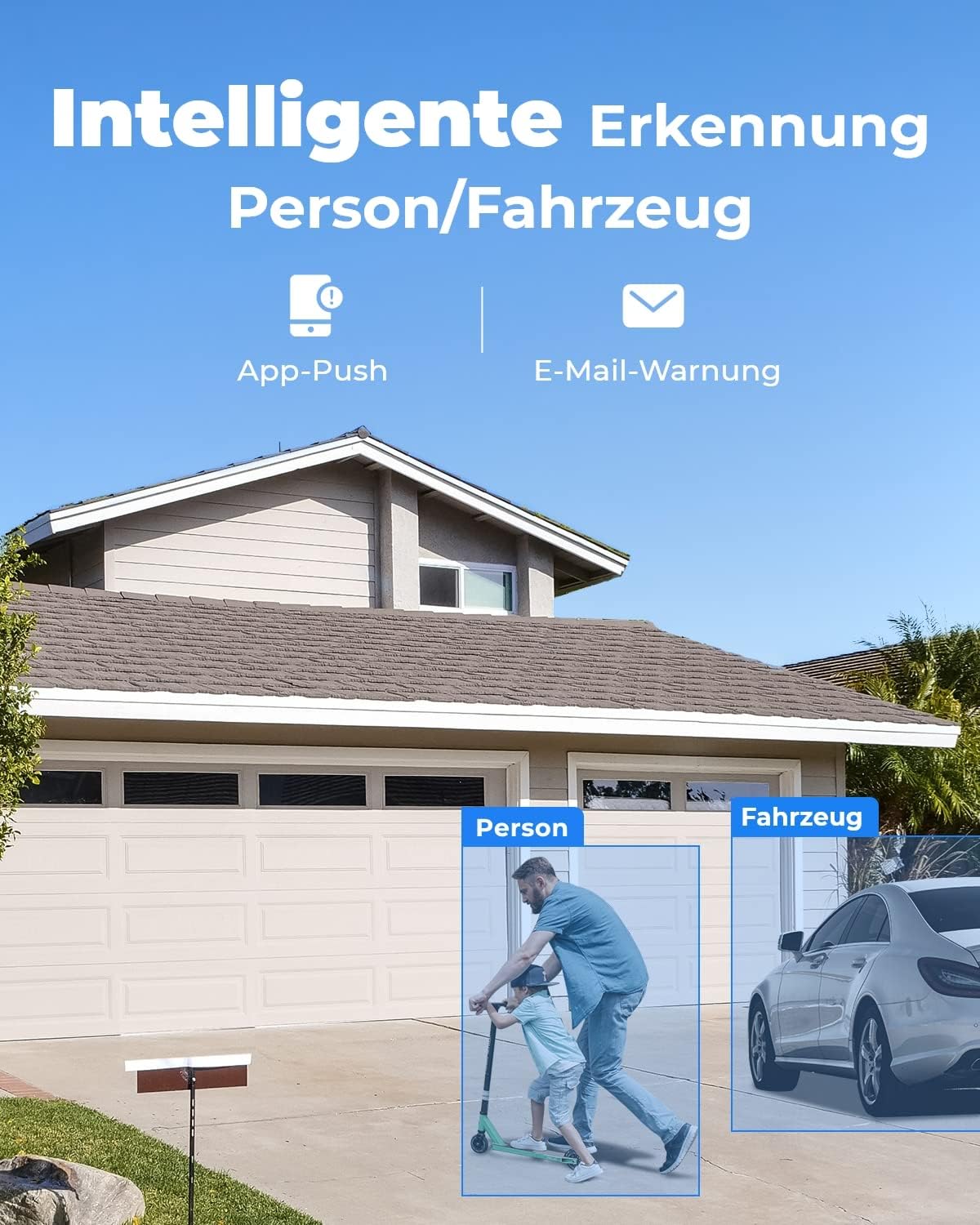 Reolink 4K Überwachungskamera Aussen Set, 4X 8MP PoE IP Kamera Überwachung mit Smarter Personenerkennung und Fahrzeugerkennung, 8CH 2TB HDD NVR für 24/7 Videoüberwachung, 30M Nachtsicht, RLK8-800D4