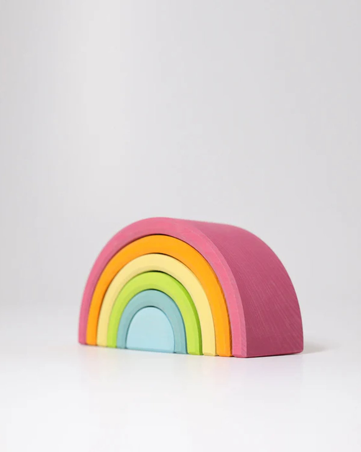 Regnbue Medium Pastel – Stableleke i Tre | Montessori Leker