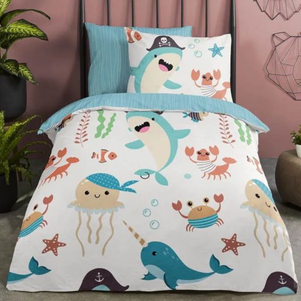 Muller Textiel Seaworld Dekbedovertrek - Multi - 140 x 220 cm