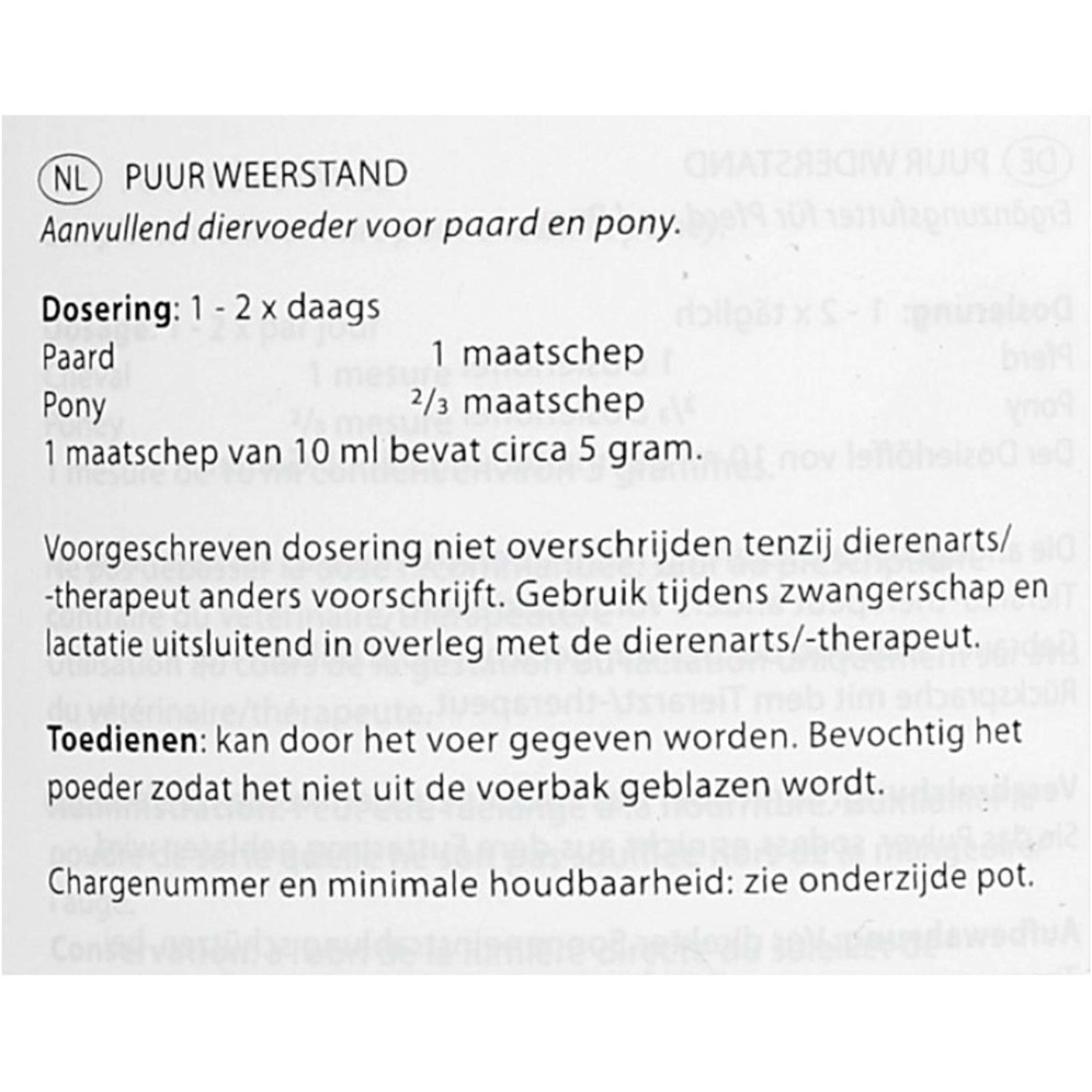 PUUR Resistentia / Weerstand Paard/Pony