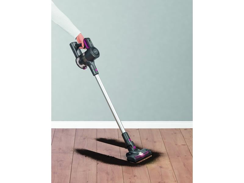 MAXXmee Akku-Hand- und Stielsauger Anthrazit/Pink Kompakter Akku Zyklon Staubsauger