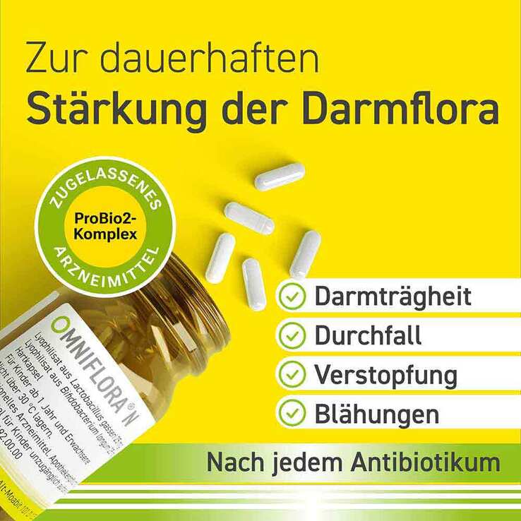 OMNIFLORA N Probiotika Kapseln für die Darmflora, 50 St