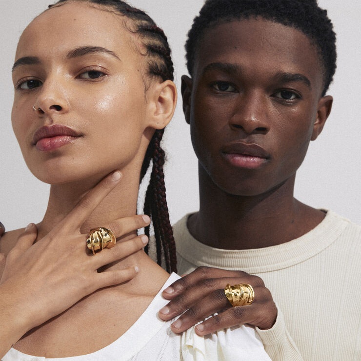 Pilgrim STAY recycled ring gold-plated Guld