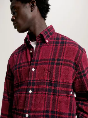 Camisa xadrez tartan tonal de corte regular