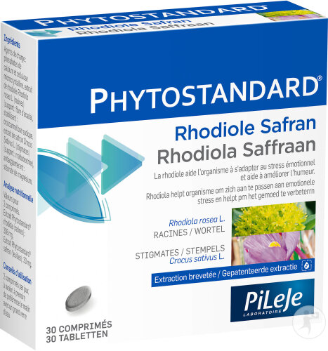 PiLeJe Phytostandard De Rhodiole Et Safran Stress Émotionnel 30 Comprimés