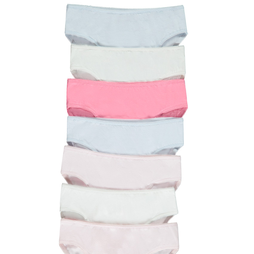 Lot de 7 culottes en jersey uni pour fille