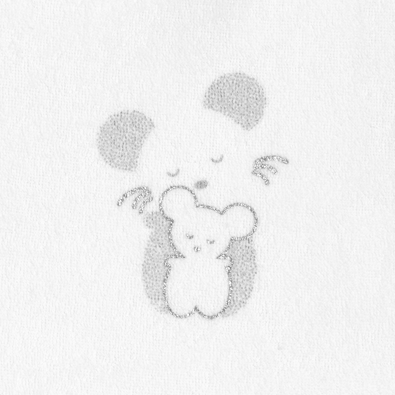 Grands bavoirs souris (par 2) blanc naissance