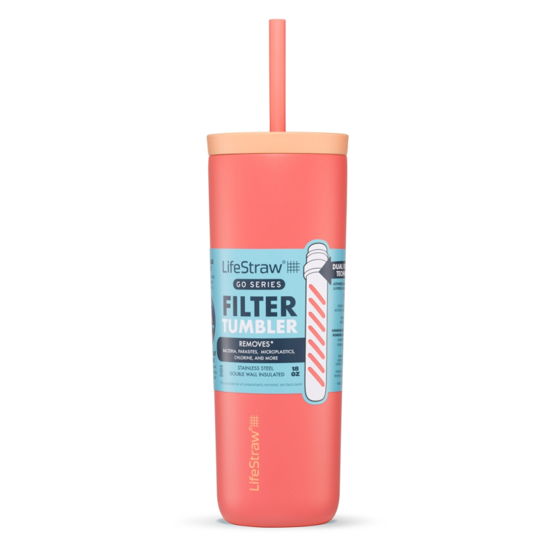 LifeStraw Go Tumbler 500 ml RVS waterfilterfles - Pink