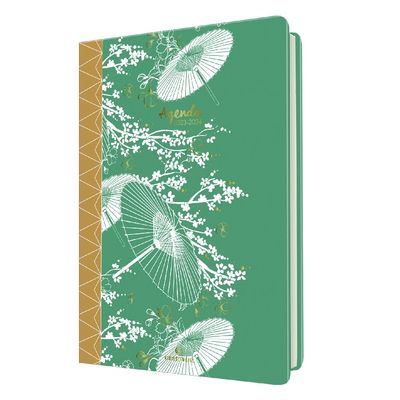 Agenda à élastique Sakura 25 - 1 semaine sur 2 pages - ombrelle - Oberthur