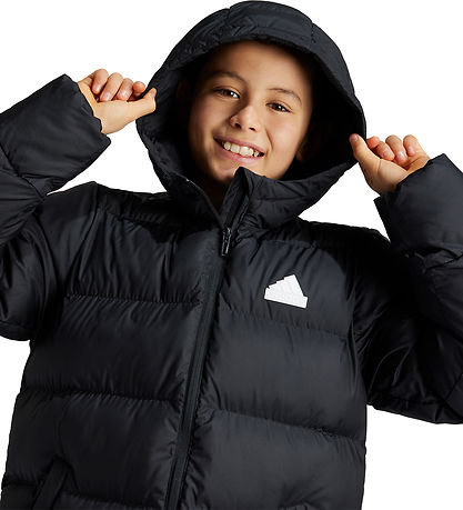 adidas Performance Dynefrakke - J FI 3S Parka - Sort m. Hvid