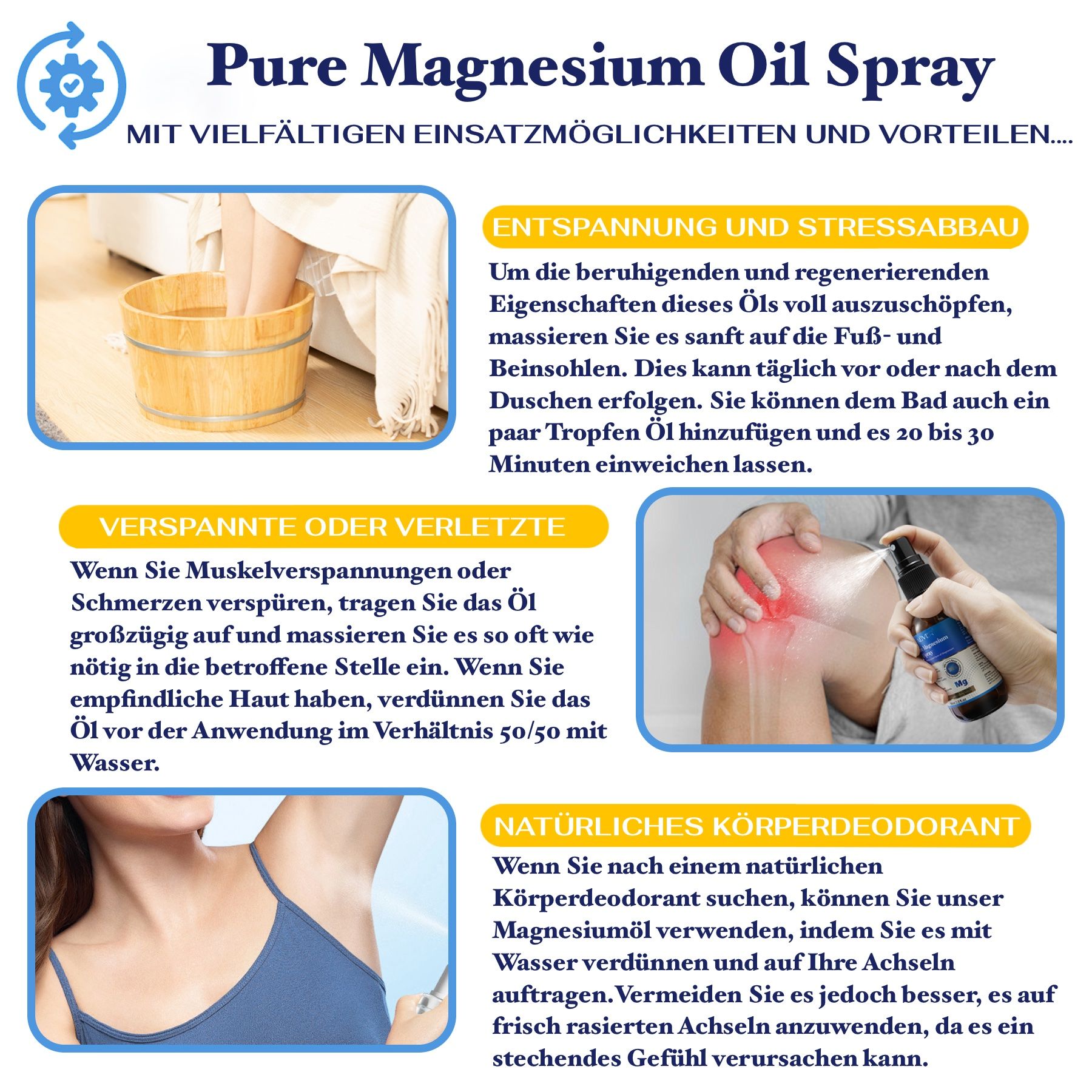 ALIVER Gesichts und Körperspray Pure Magnesiumöl