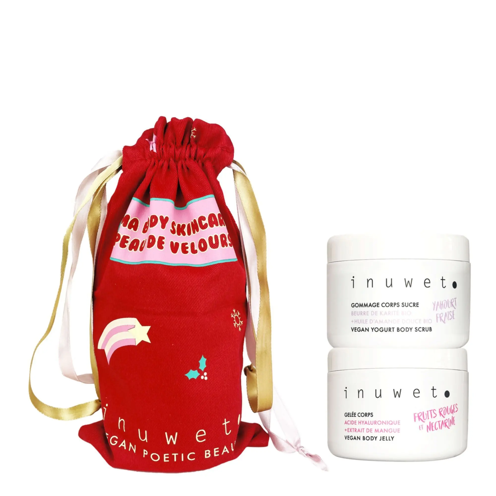 Inuwet - Coffret Pochon Peau de Velours Gommage Corps & Gelée Hydratante Corps- Femme