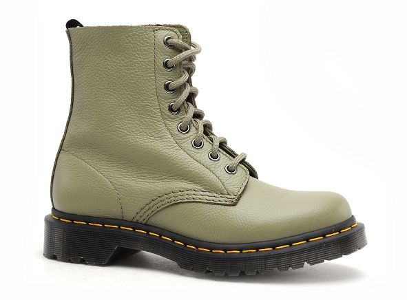 Dr martens boots bottine plates femme pascal virginia kaki