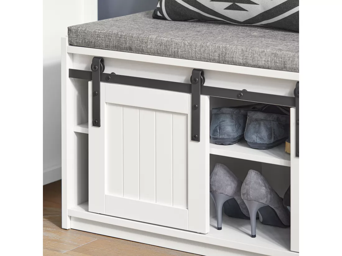Étagère à Chaussures, Meuble à Chaussures, Porte-Chaussures avec 6 Compartiment, FSR133-W