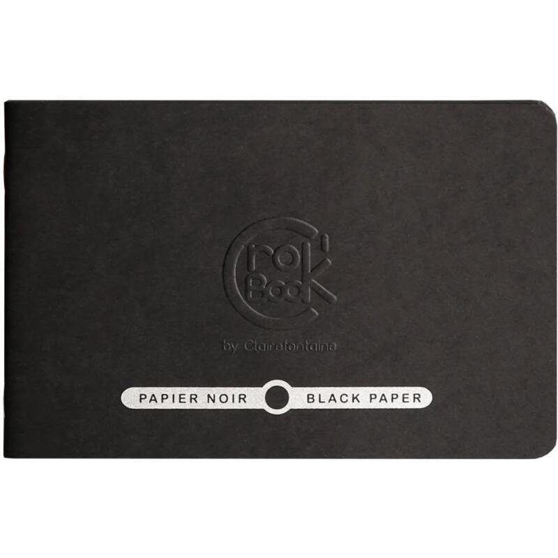 Crok'Book carnet piqué 20F 17x11cm 120g papier noir I - Noir