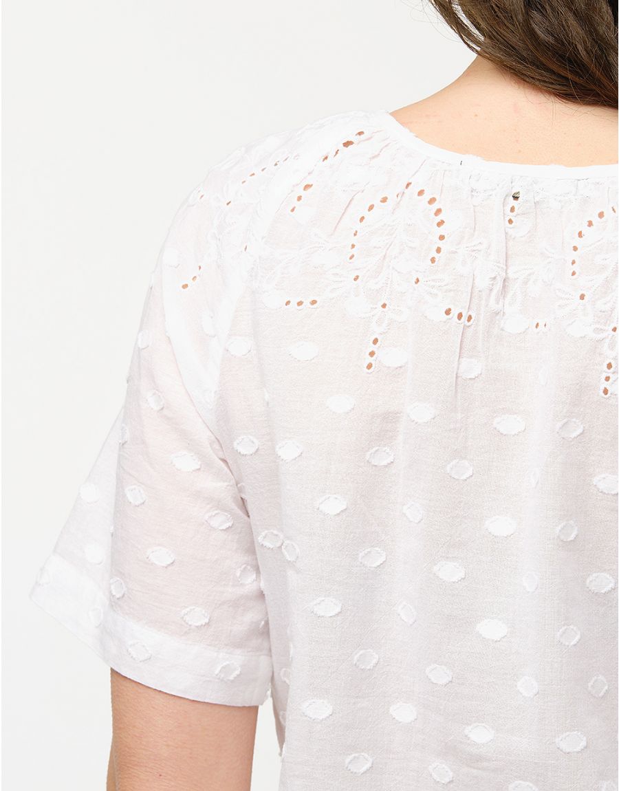 Blouse 100% coton blanc