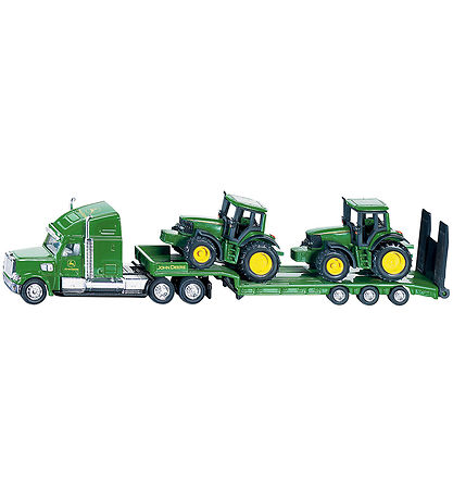 Siku LKW m. 2 Traktoren - 1:87 - Tieflader mit John Deere