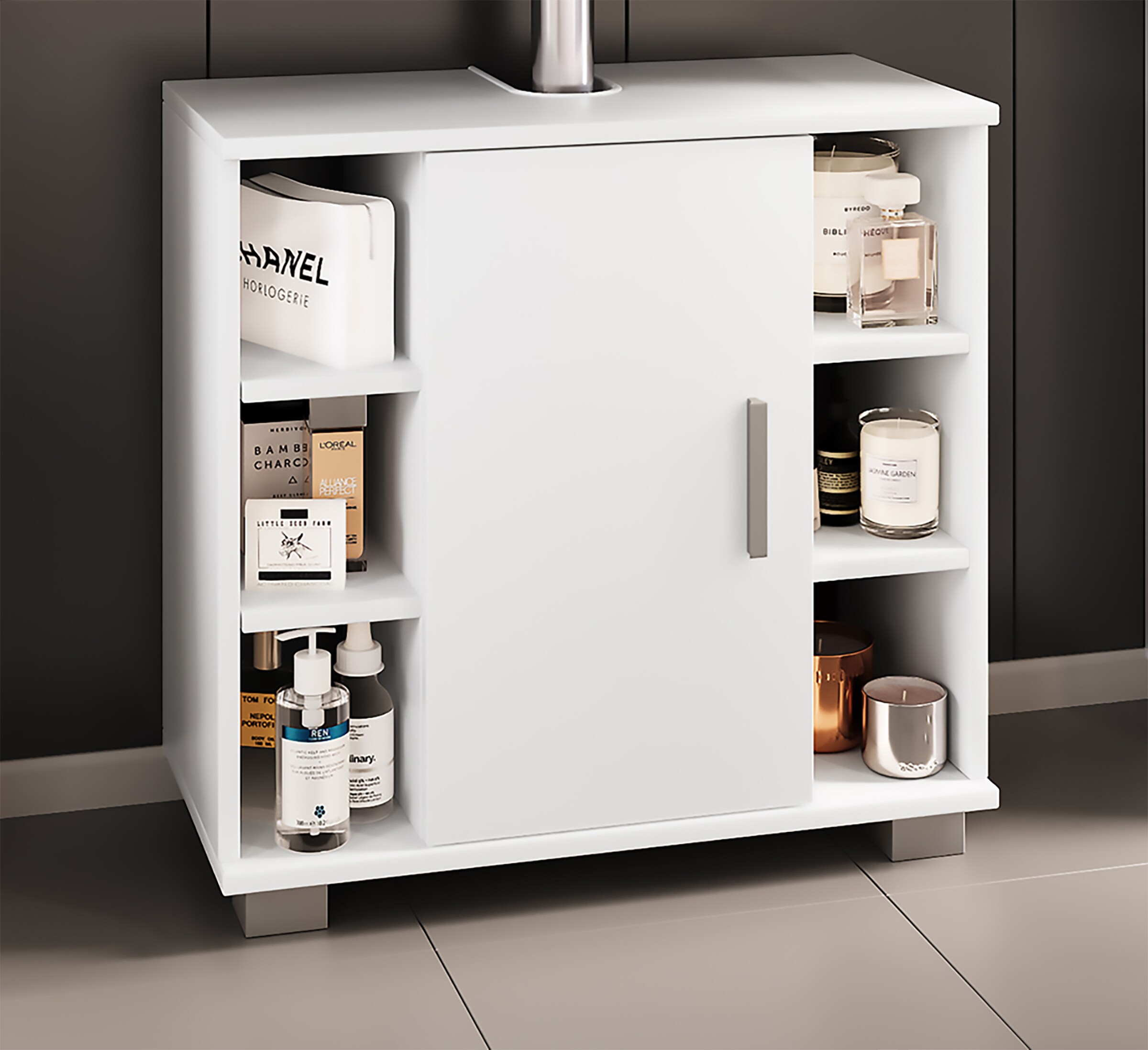 VCM Holz Badmöbel Badunterschrank Waschbeckenunterschrank Badezimmer Zalo M