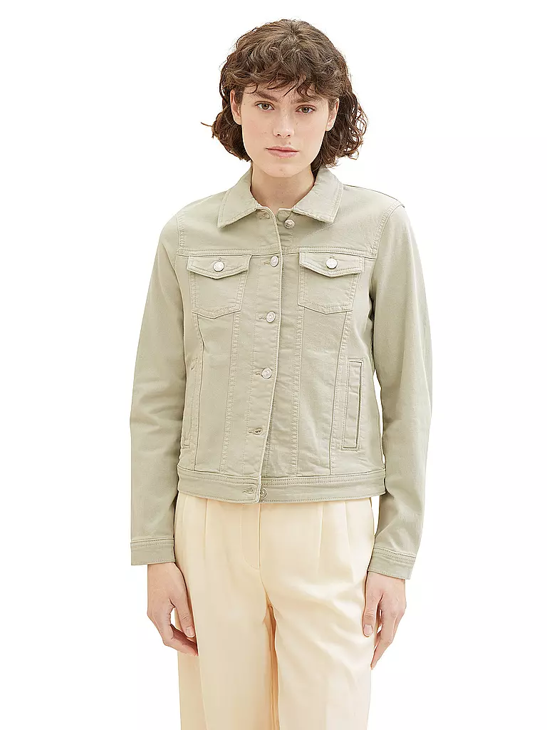 TOM TAILOR Jeansjacke grün