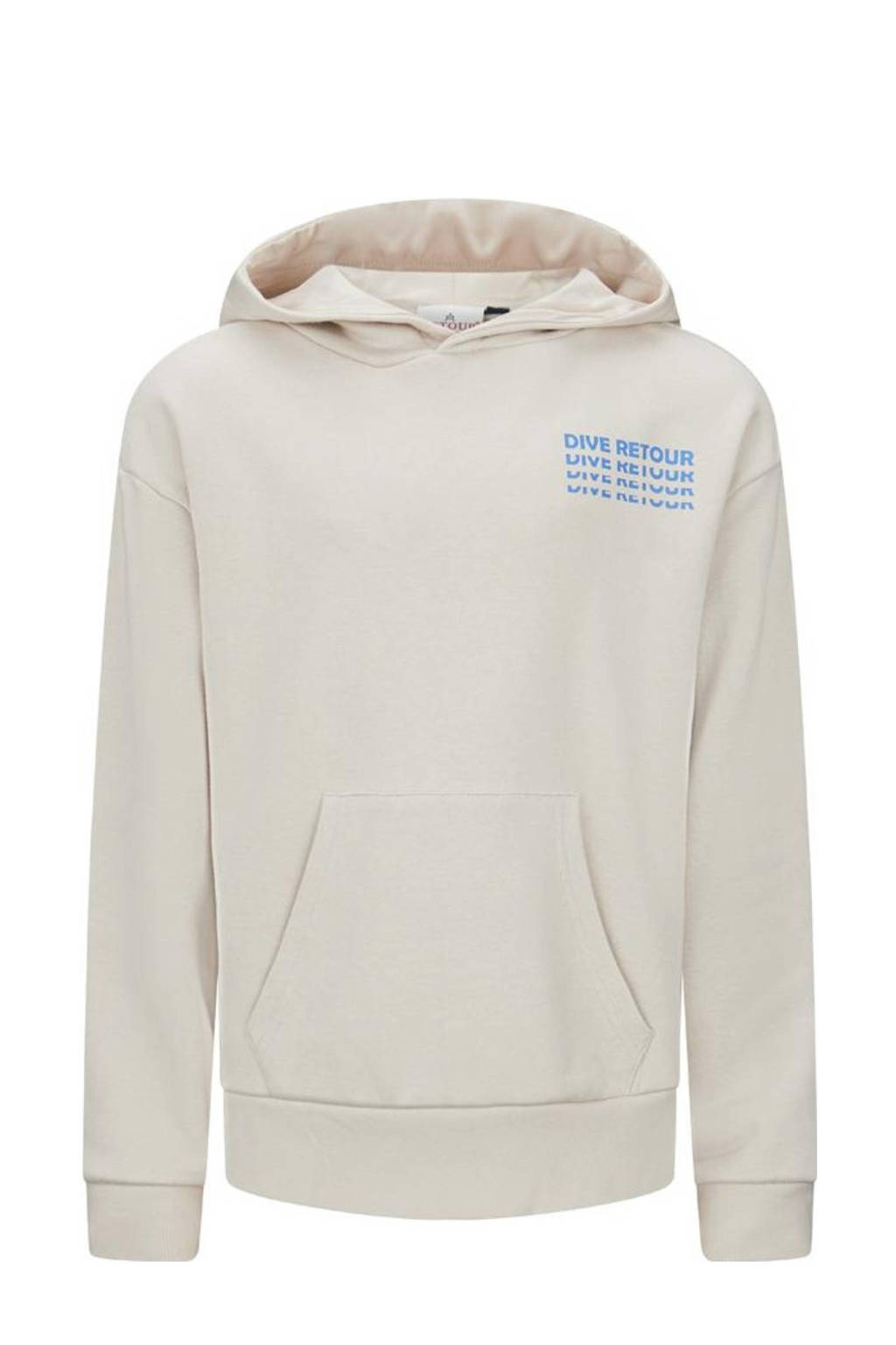 Retour Jeans hoodie Otis met backprint beige