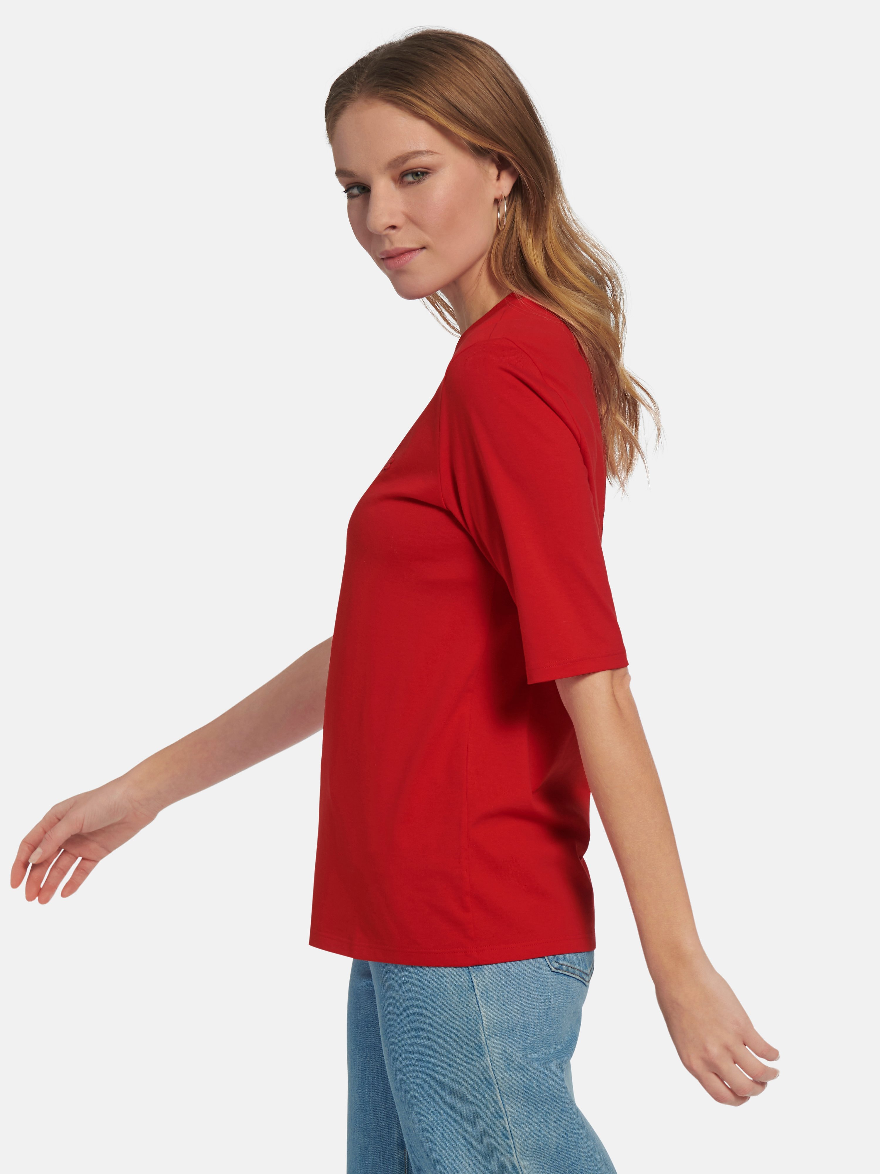 Rundhals-Shirt mit langem 1/2-Arm
