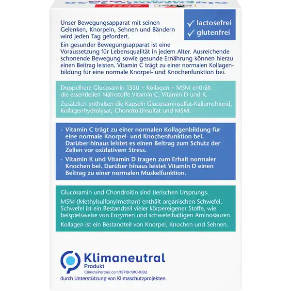 Glucosamin 1550 + Kollagen + MSM + Vitamin C