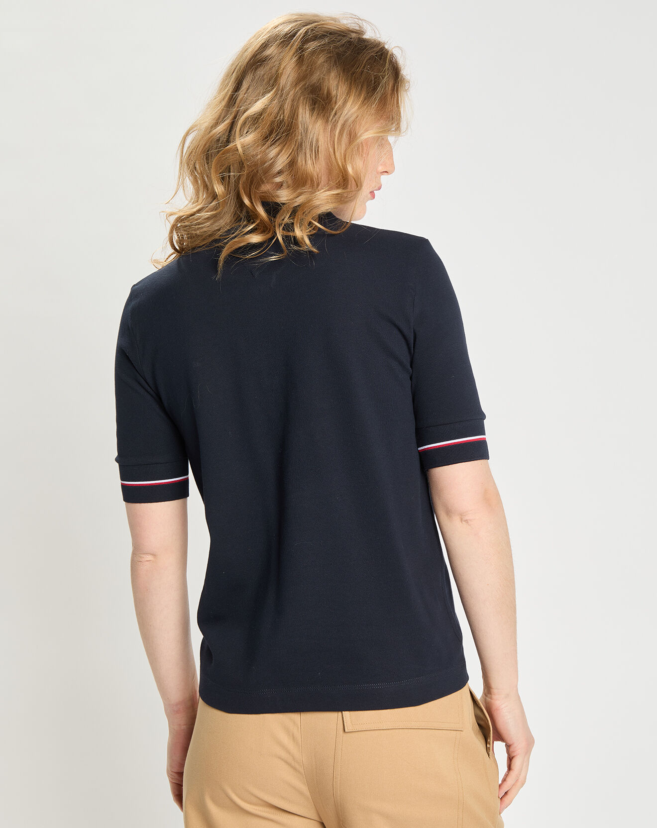 Tommy Hilfiger Polo Regular Global Stripe bleu marine