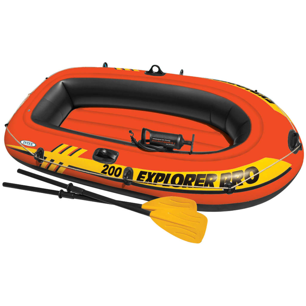 Conjunto de barco inflável Intex Explorer Pro 200 com remos e bomba.
