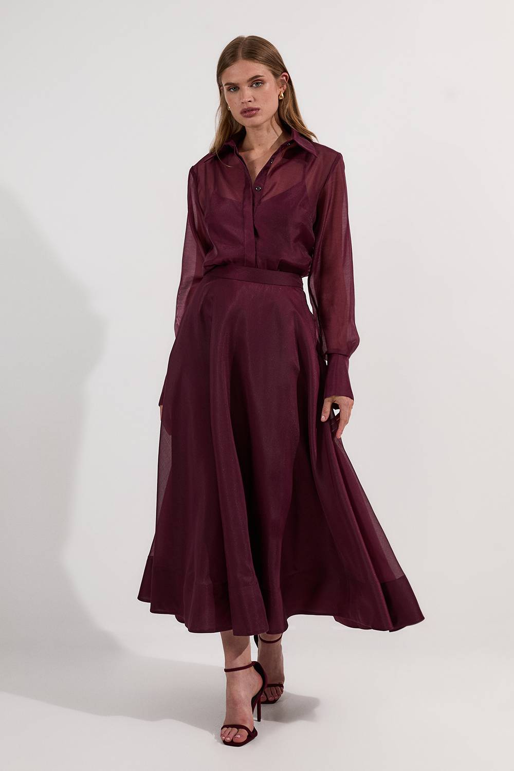KarenMillen Jupe de Bal en Organdi Tissé