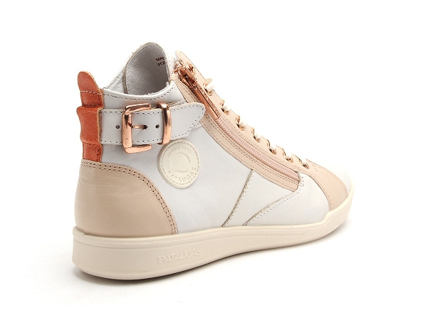 Pataugas boots bottine plates femme palm mixte blanc