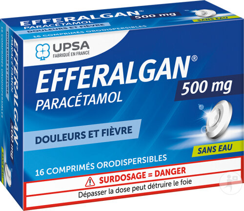 UPSA Efferalgan 500mg 16 Comprimés Orodispersibles