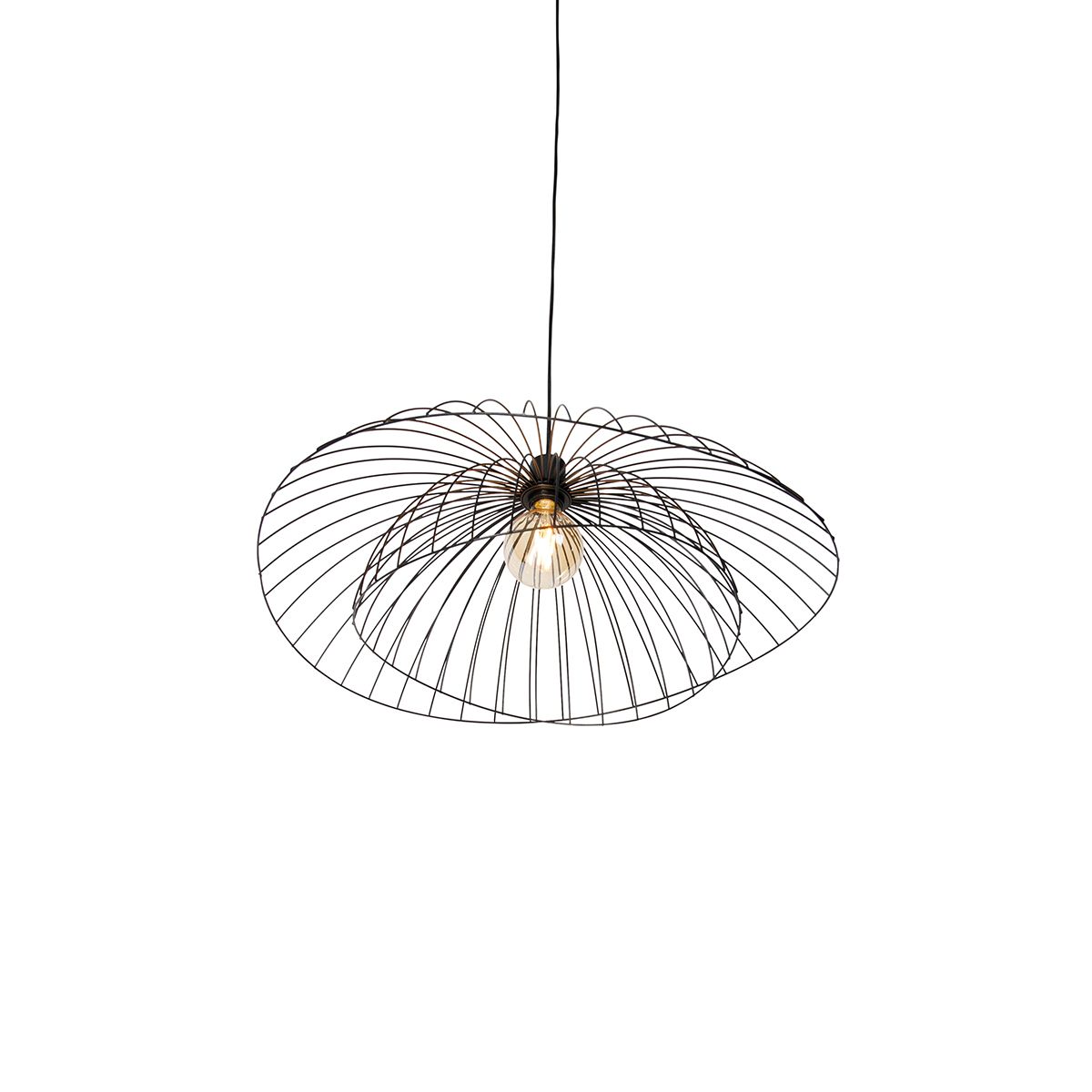 Smart hanglamp zwart 66 cm incl. Wifi G95 - Pua