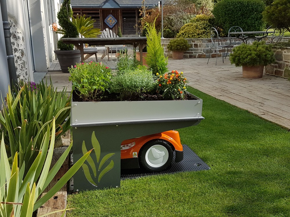 Abri Robot Tondeuse Life Jardinière 2 en 1 multimarque 73,5 x 59 x 40 cm | Résistant aux intempéries Protection UV | Made in Europe